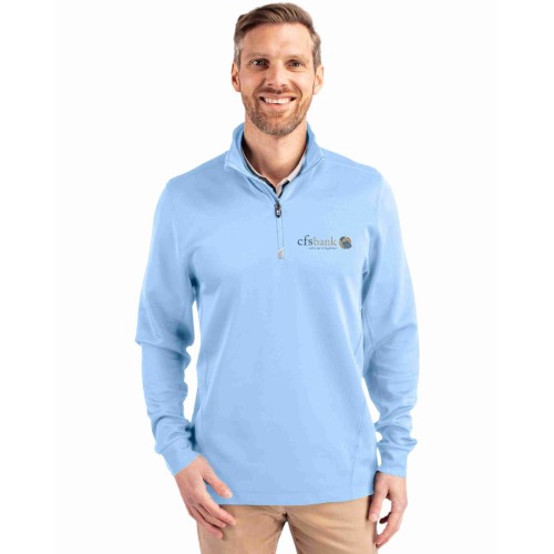 Cutter & Buck Traverse Recycled Smooth Stretch Mens Quarter Zip Pullover